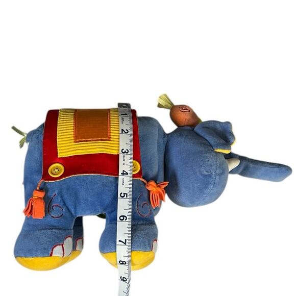 Jellycat Jelly Kitten Book Plush Elephant Book Bells on Feet Button Closure - Picture 15 of 16